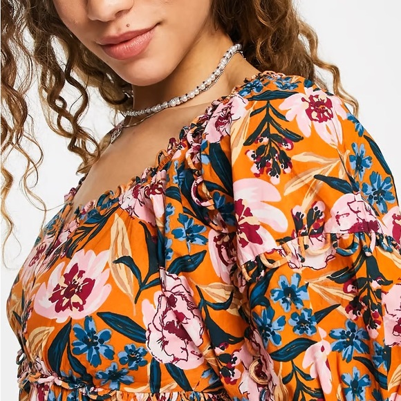 TopShop Mini Floral Dress - Picture 3 of 11